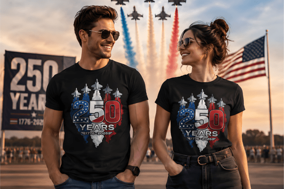 250 Years Patriotic USA T-Shirt Design: Marking a Milestone