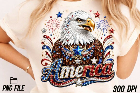 Celebrate Independence with the America Jeweled Eagle PNG