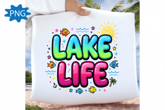 Colorful Summer Fish Shir: A Fresh Lake Life PNG Design