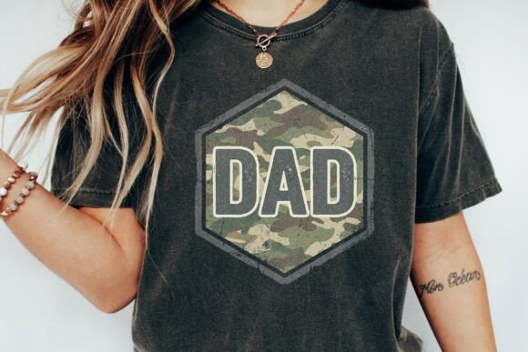 Distressed Camouflage Dad Grunge: A Rugged Typeface for Authentic Designs