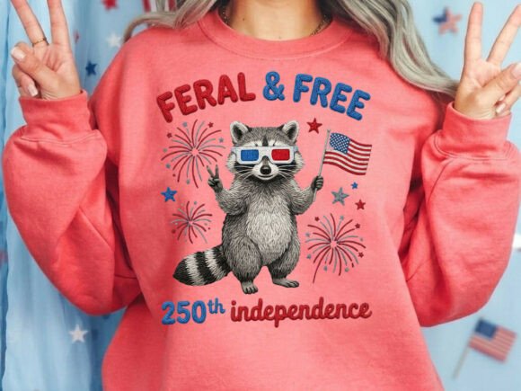 Feral Raccoon USA 250 Tshirt Png: Unleashing Patriotic Design