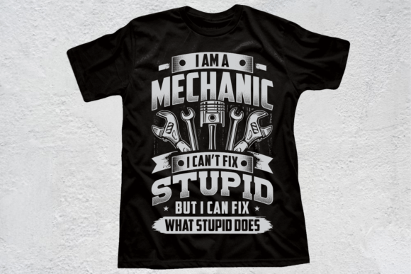 Humor Meets Horsepower: The Funny Mechanic T-shirt Design