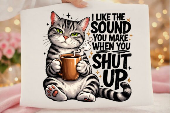 I Like the Sound Cat Coffee Funny Quotes: A Design Asset for Bold Apparel
