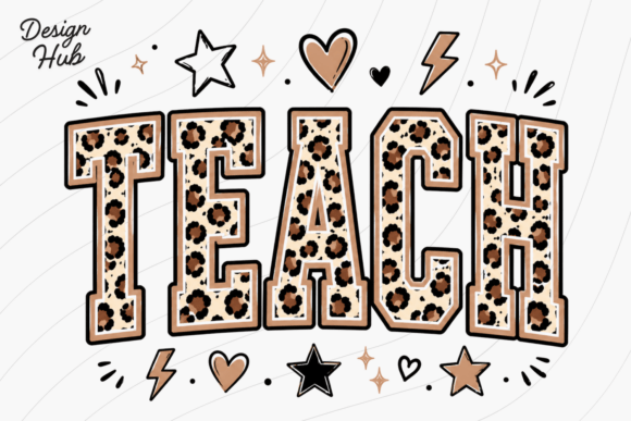 Leopard Teach Shirt PNG: Bold Graphics for Educators