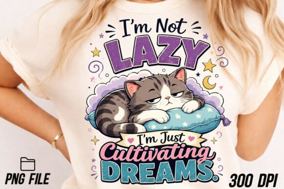 Sarcastic Style: The Funny Sleeping Cat PNG for Designers