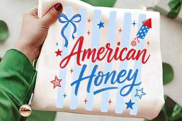 Striped American Honey: A Patriotic PNG for Your Projects