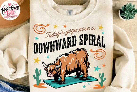 Today’s Yoga Pose is Downward Spiral PNG: A Design Laugh