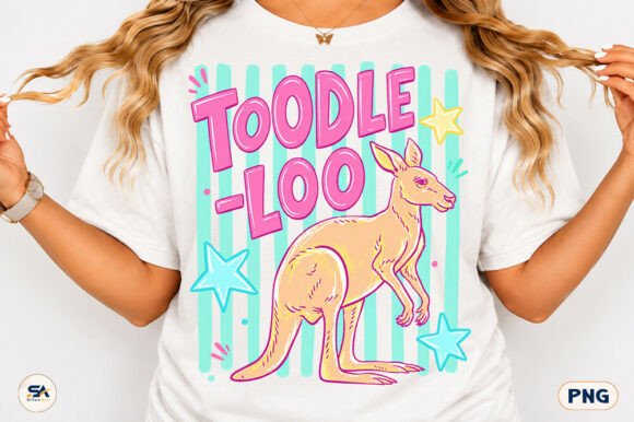 Toddle Loo Kangaroo Preppy Funny Stripes: A Designer's Take