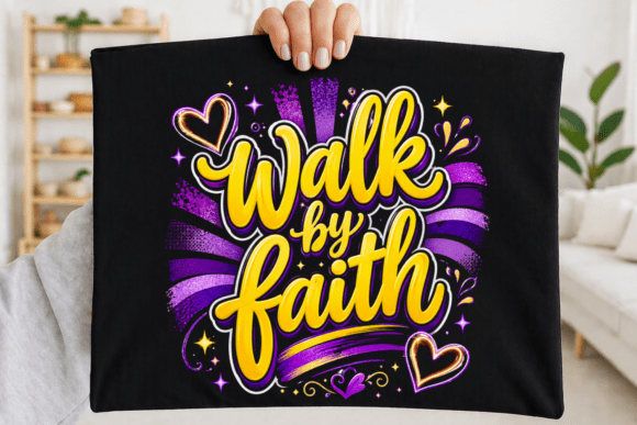 Walk by Faith PNG: A Bold Statement for Christian Design